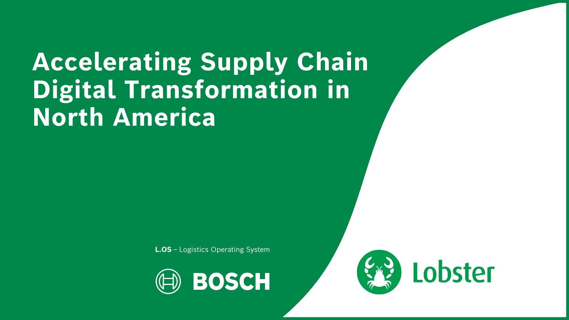Bosch Mobility Platform & Solutions collaborates with Lobster Data